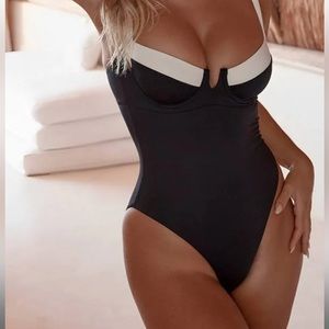 black & white vintage swimsuit
